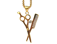 گردنبند لاکچری طرح شانه و قیچی