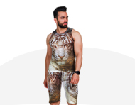 ست رکابی و شلوارک مردانه Tiger