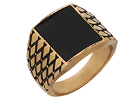 انگشتر استیل مردانه Golden Line