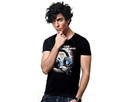 تی شرت مردانه طرح هدفون (مشکی)