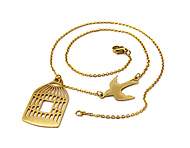 گردنبند مرغ آمین طرح Golden