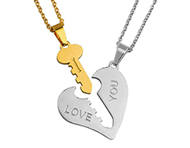 ست گردنبند عاشقانه قلب و کلید