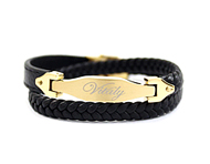 دستبند چرم طرح لاکچری